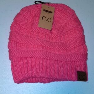 CC hot pink beanie fully lined NWT!